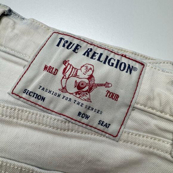 True Religion | Distressed White & Blue Ombre Skinny Jean - Picture 4 of 5